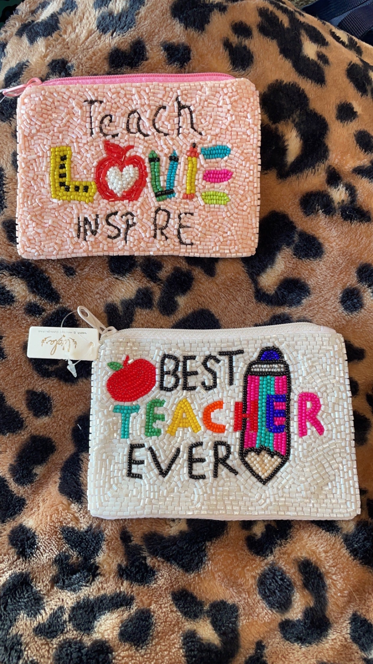 Teacher Beaded Coin Purse