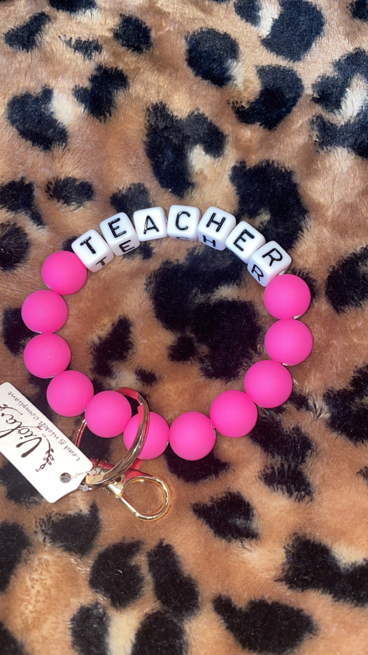 Teacher Silicone Ball Keychain