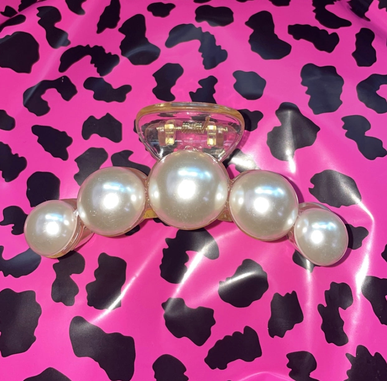 Faux Pearl Claw Clips