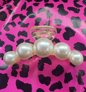 Faux Pearl Claw Clips