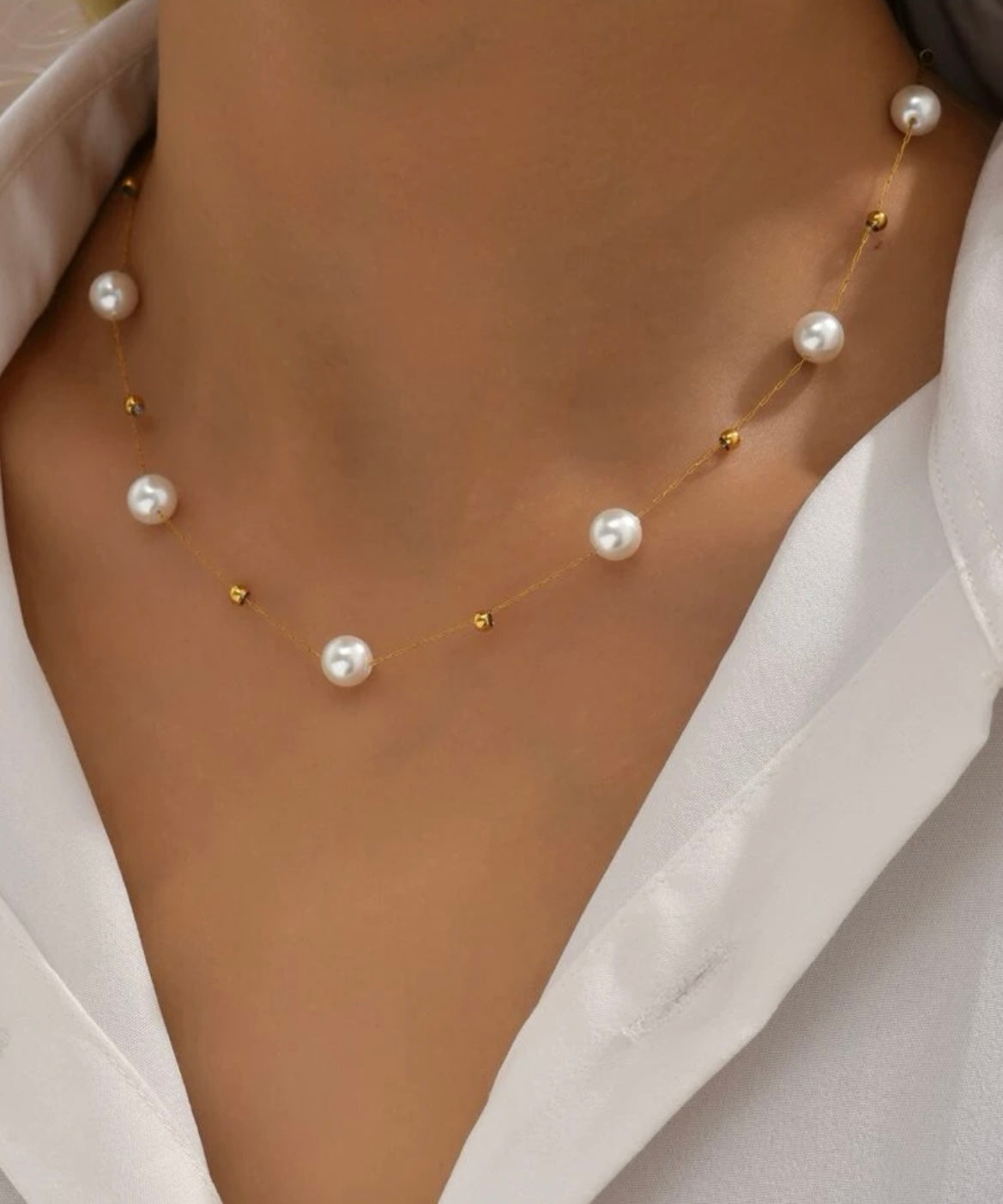 Faux Pearl Necklace