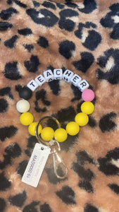 Teacher Silicone Ball Keychain