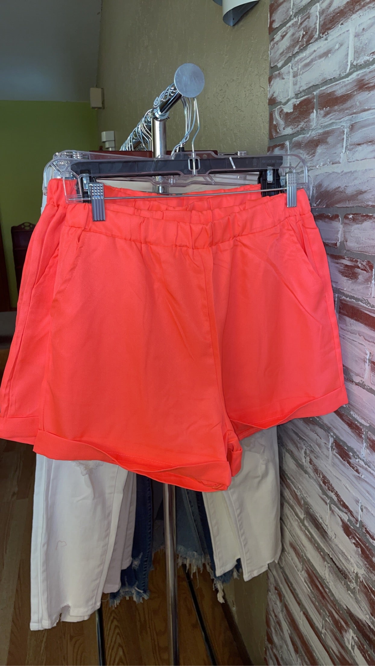 Neon Coral Shorts