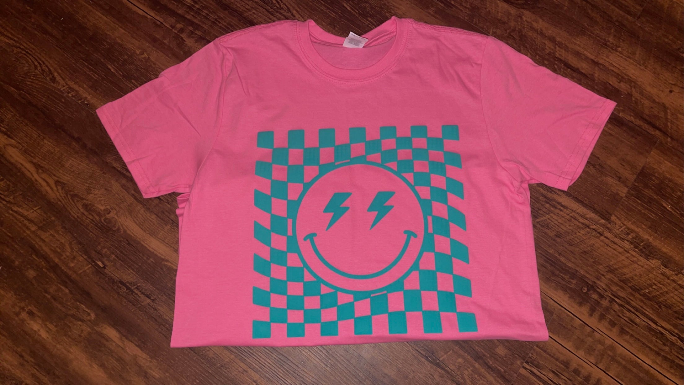 Checkered Smiley Face T-Shirt