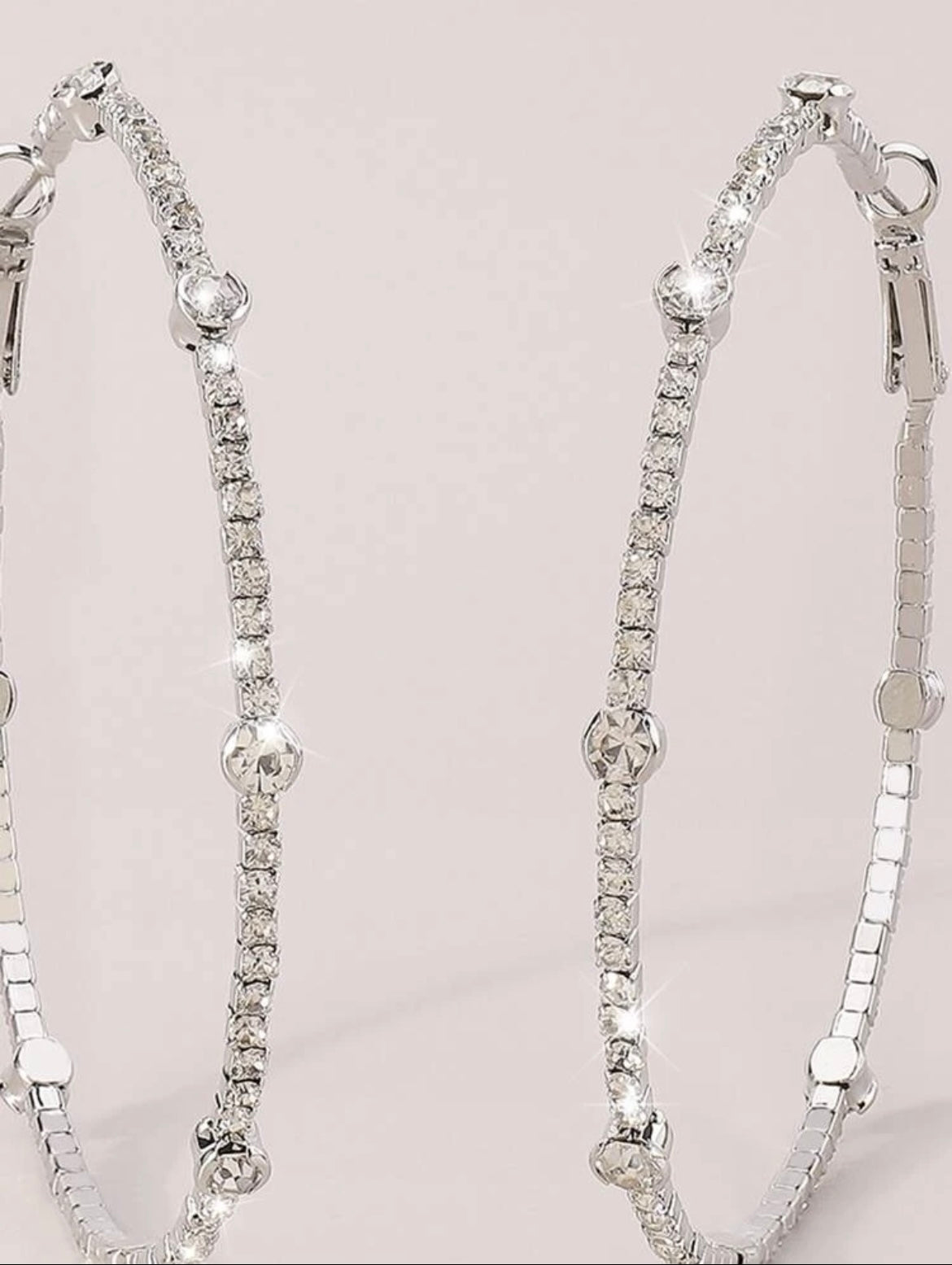 Rhinestone Gem Hoops