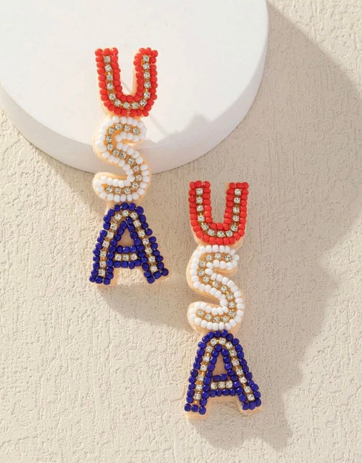 USA Beaded Earrings