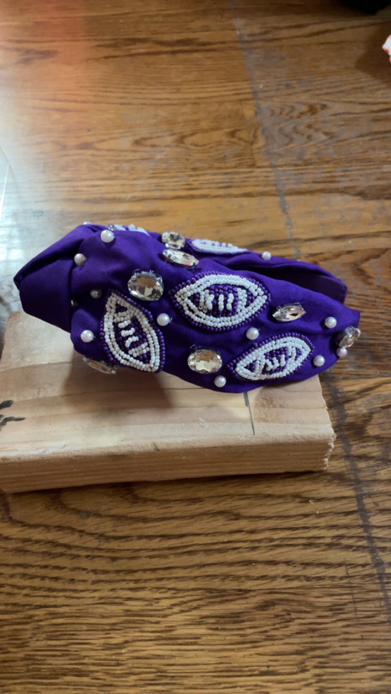 Purple Football Headband