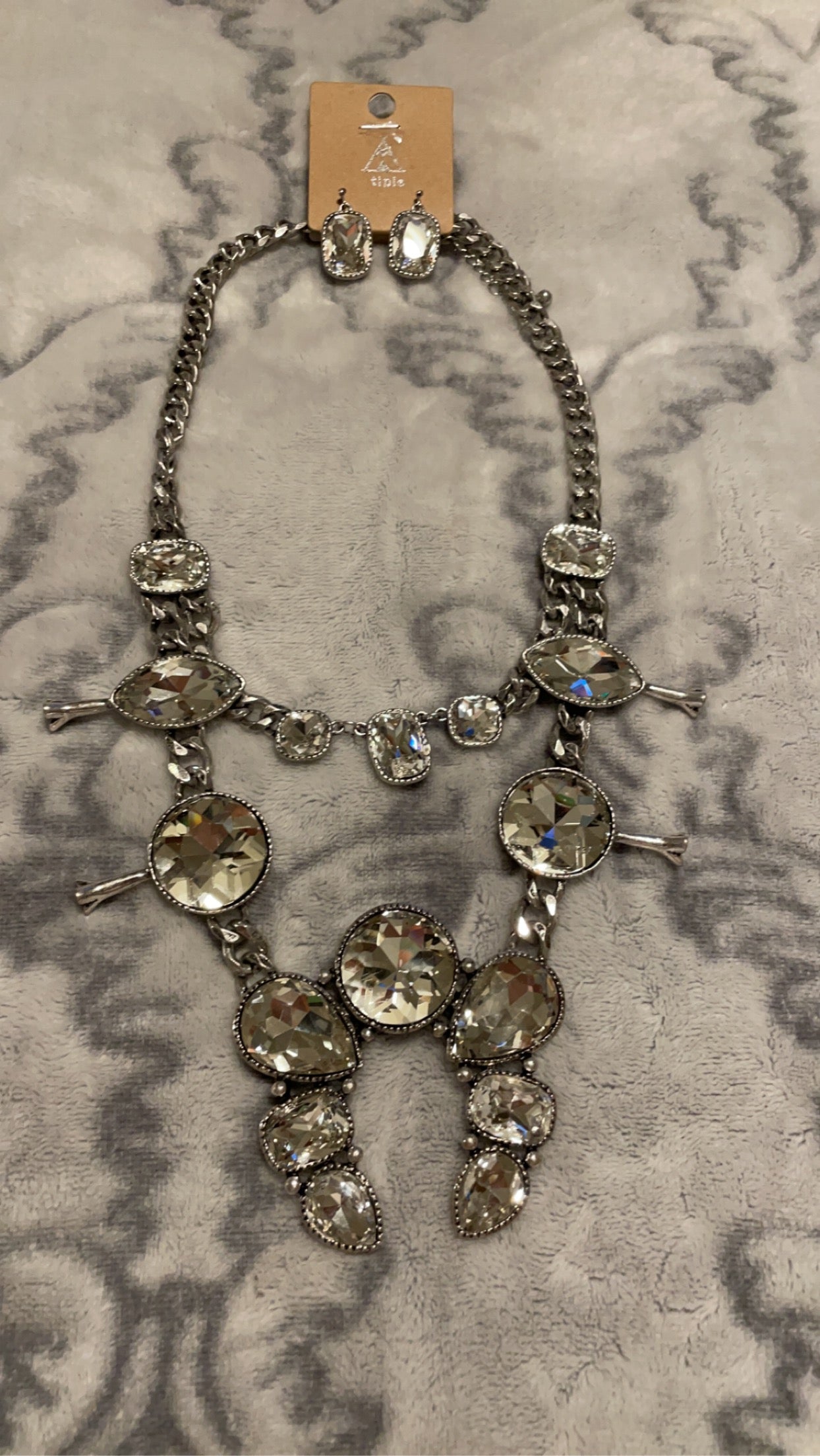 Rhinestone Squash Necklace