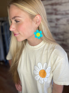 Daisy Smiley Emoji Earrings