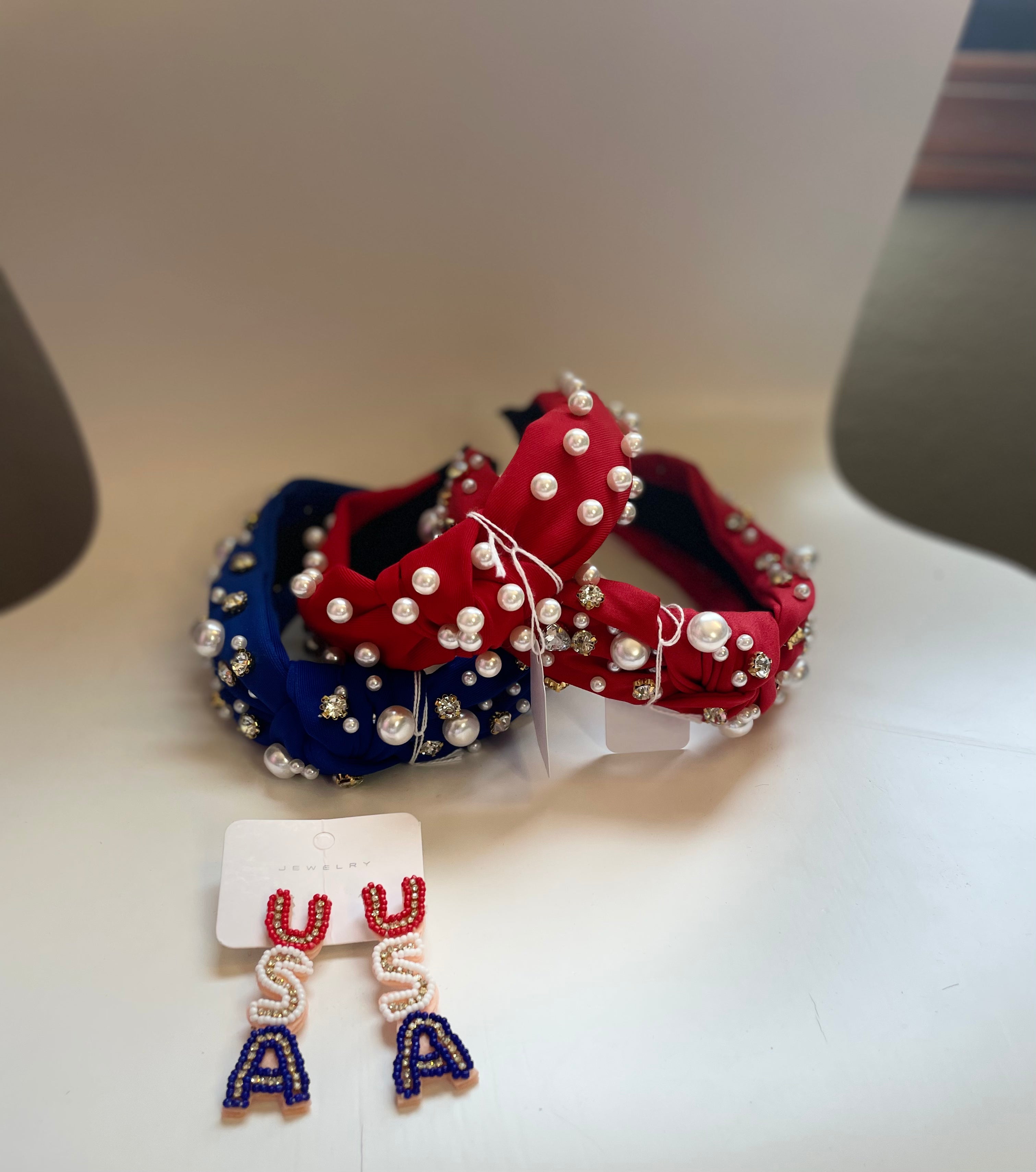 USA Beaded Earrings