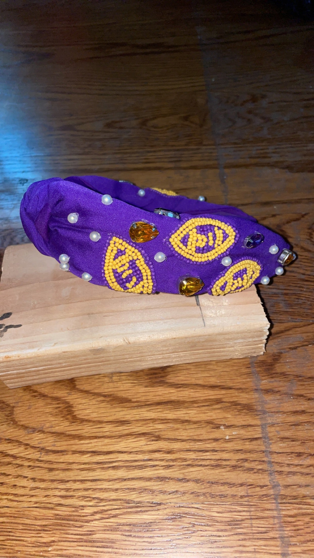 Purple & Gold Football Headband