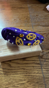 Purple & Gold Football Headband