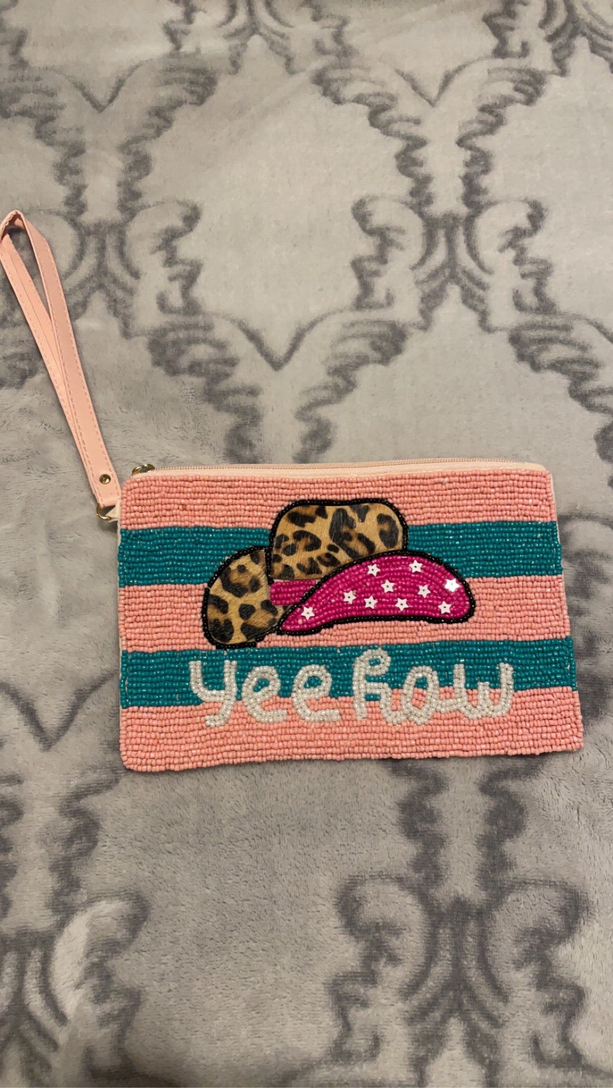 Yee Haw Beaded Wristlet