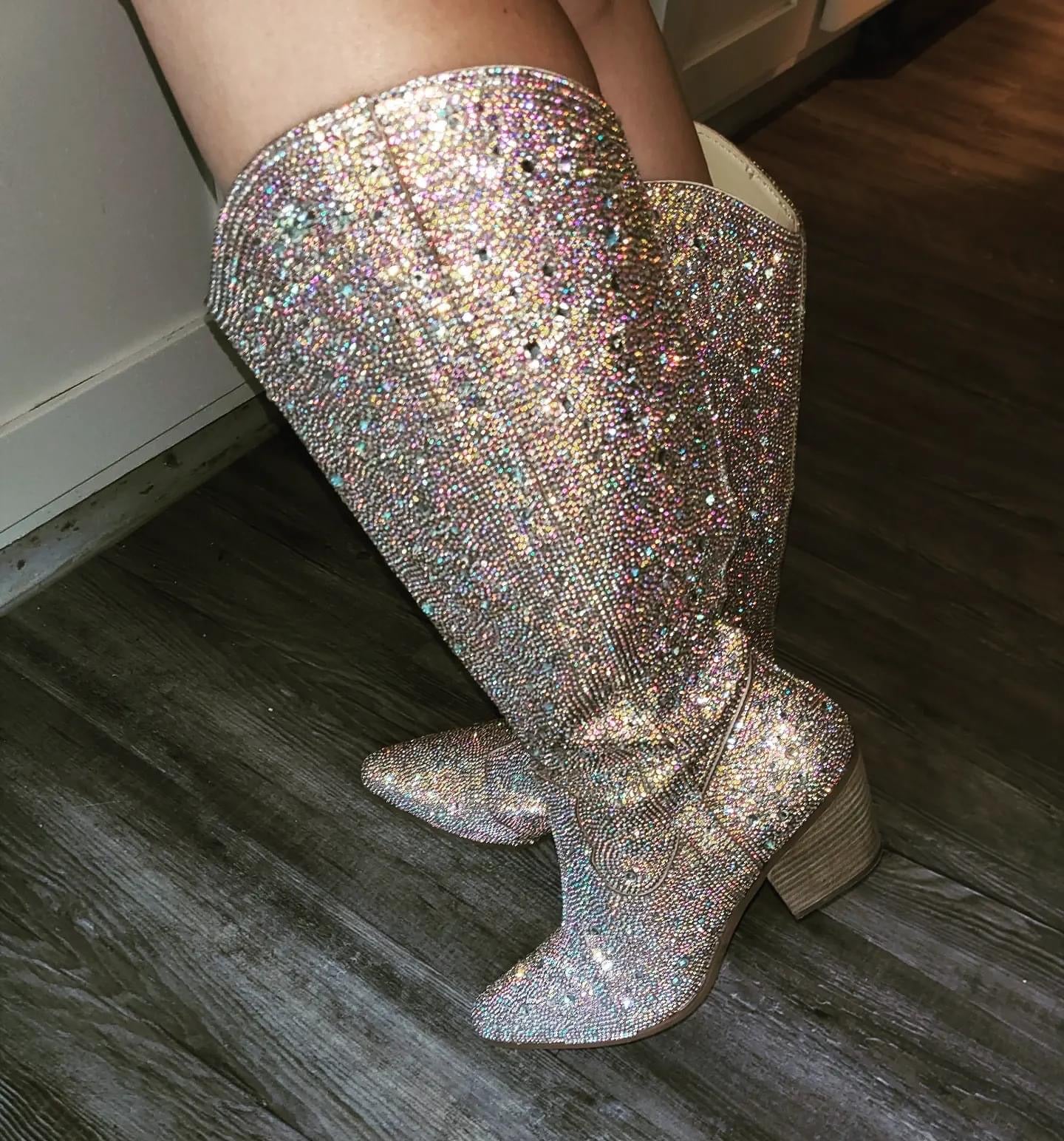 Nashville Rhinestone Boots-Tall