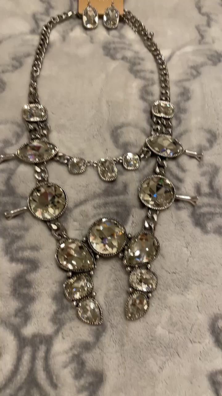 Rhinestone Squash Necklace