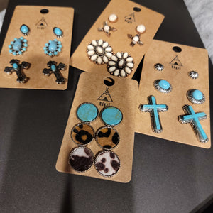 Turquoise Earring Trios