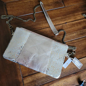 Jane Marie Metallic Gold Crossbody