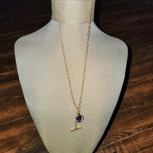 Pink Panache Gold Chain w/ AB Crystal