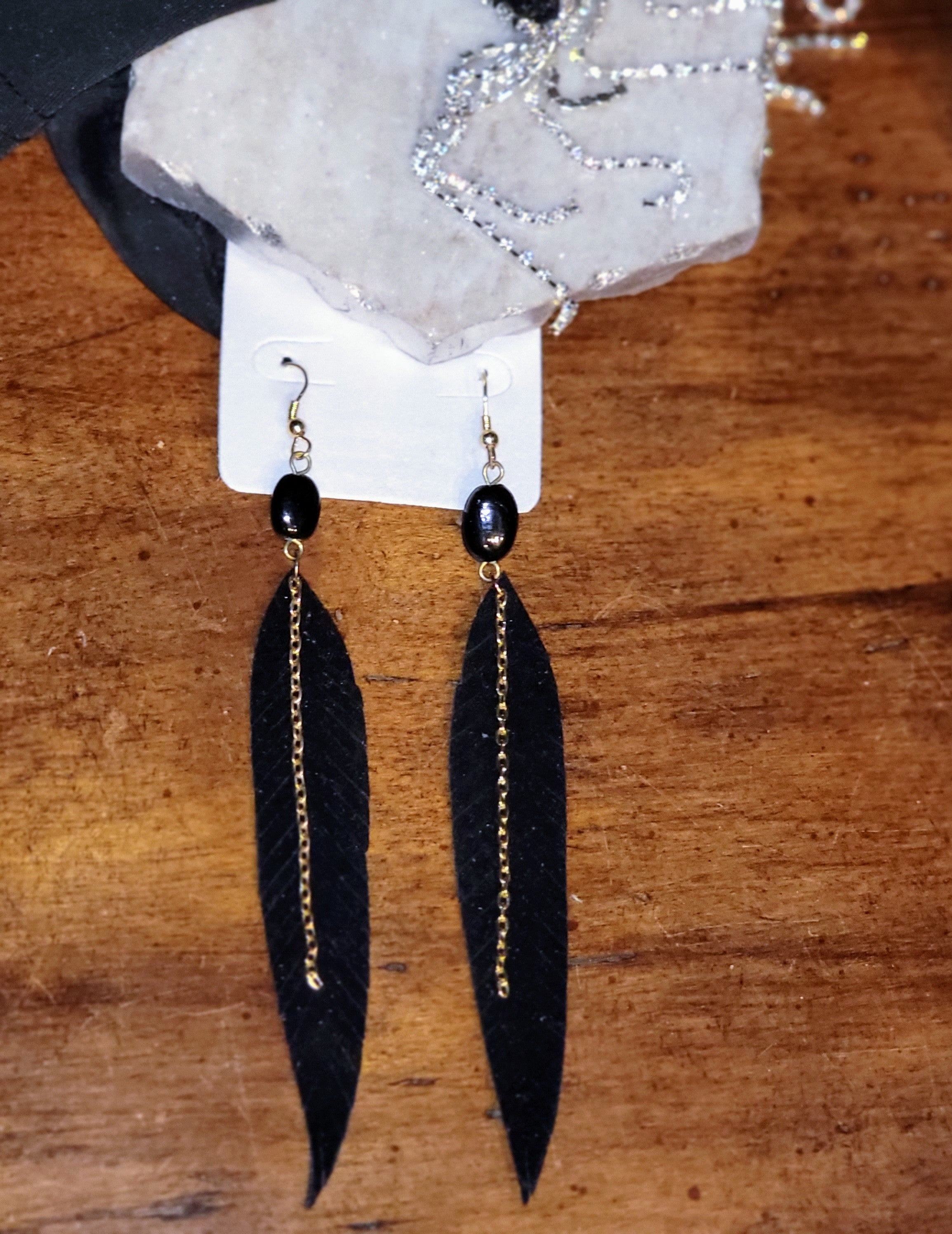 Black Feather Earrings