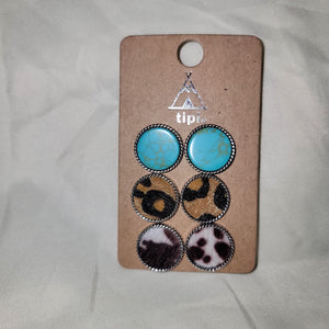 Turquoise Earring Trios