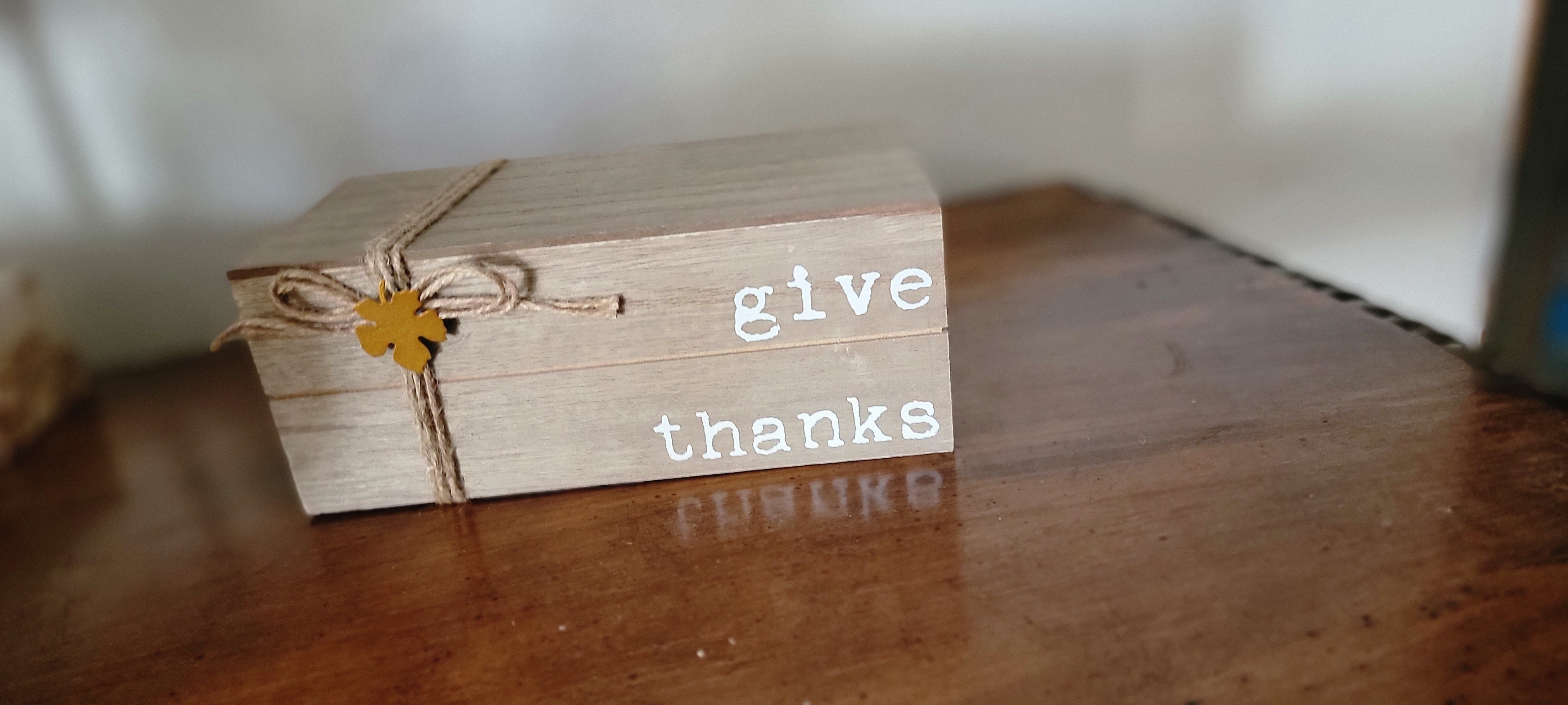 Give Thanks Wooden Box