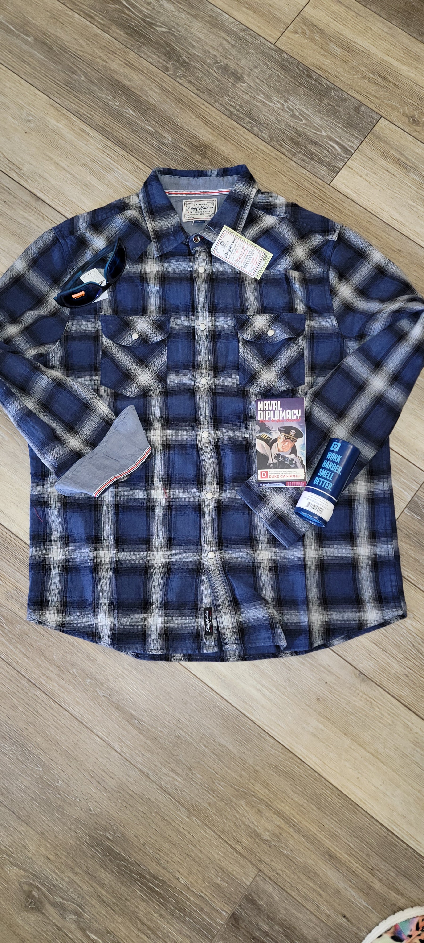 Flag & Anthem Pearl Snap Plaid Shirt