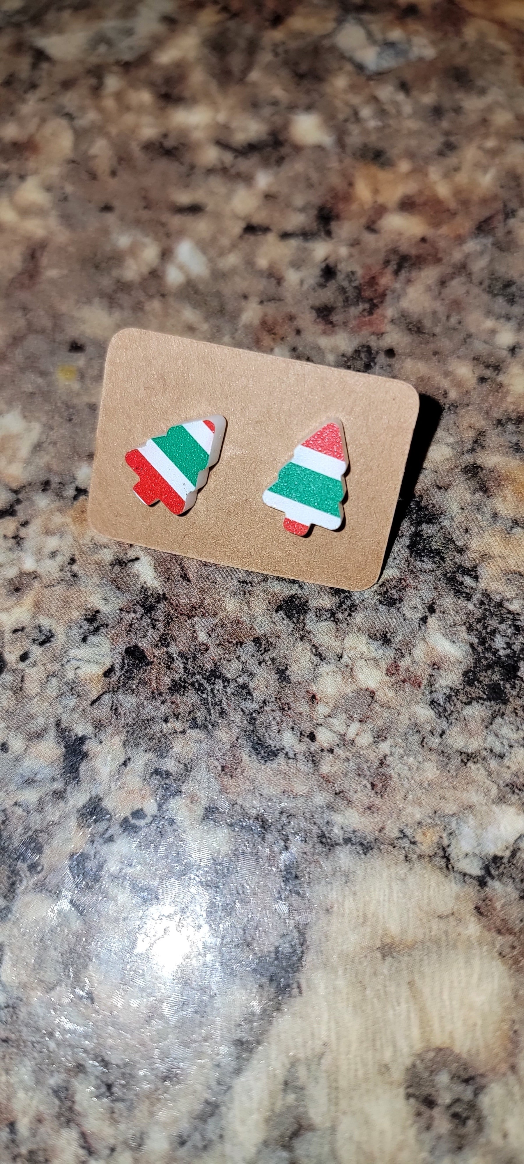 Mini Christmas Tree Earrings