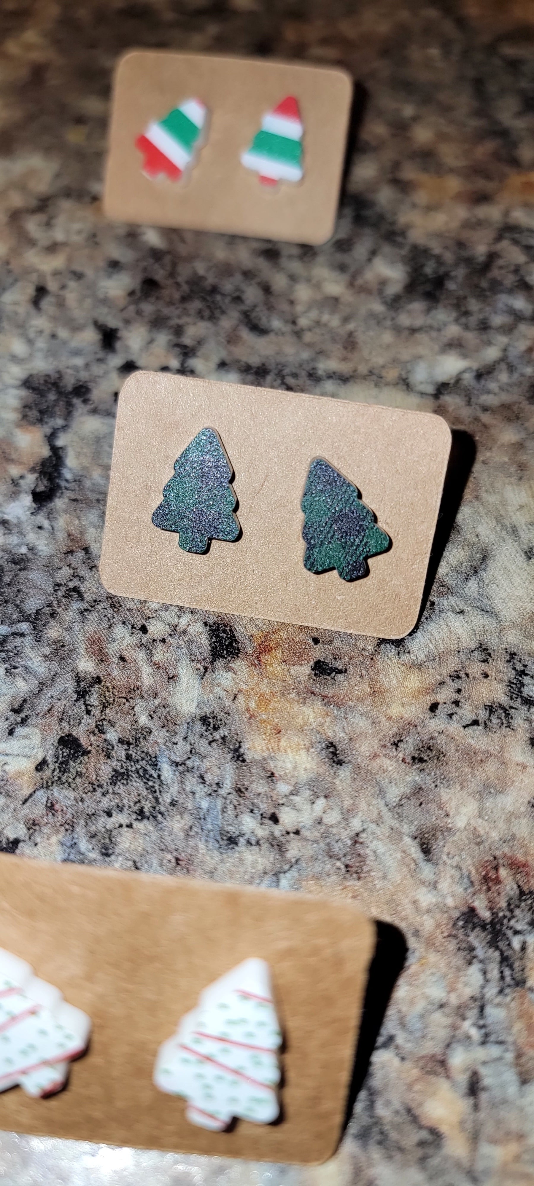 Mini Christmas Tree Earrings