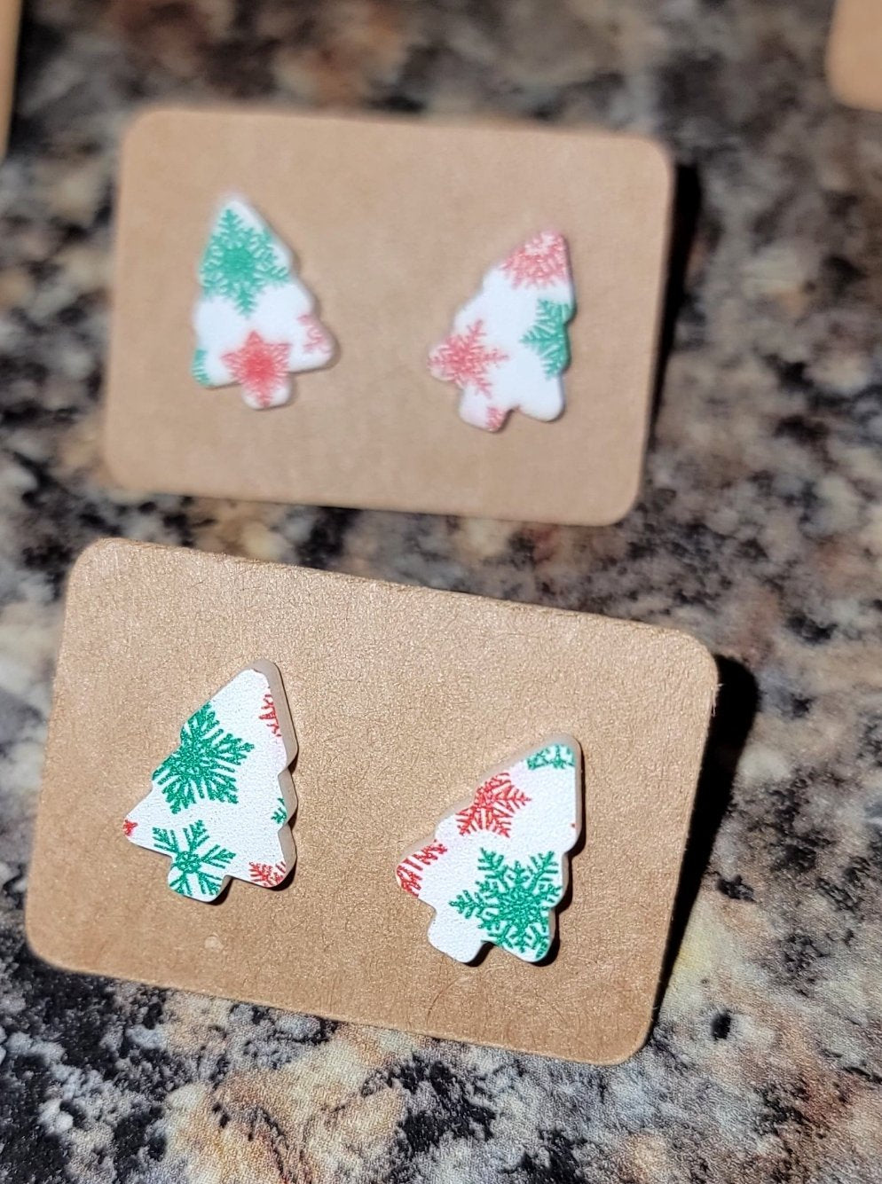 Mini Christmas Tree Earrings