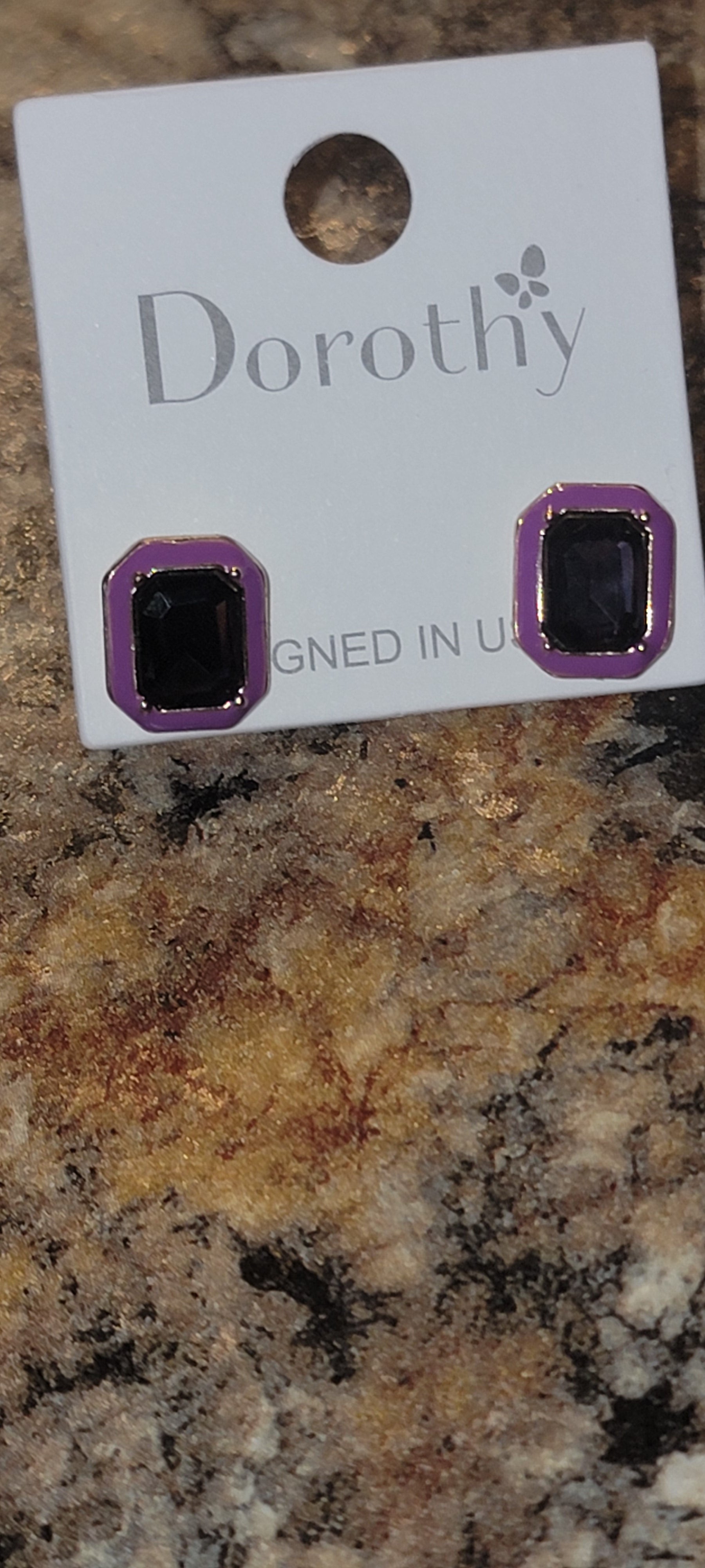 Purple Stud Earrings