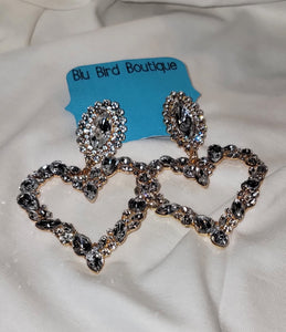 Have a little Heart Rhinestone Earrings