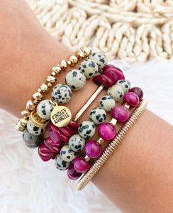 KINSLEY ARMELLE-RASPBERRY WINE BRACELET