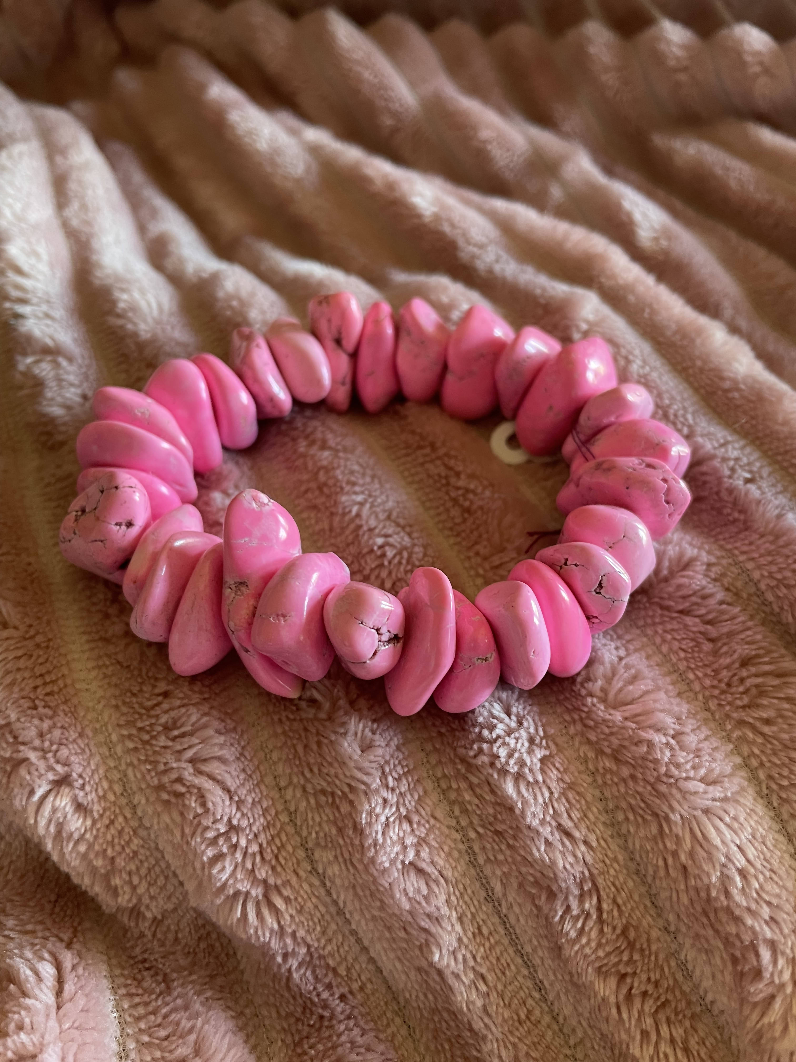 Pink Faux Magnesite Bracelet