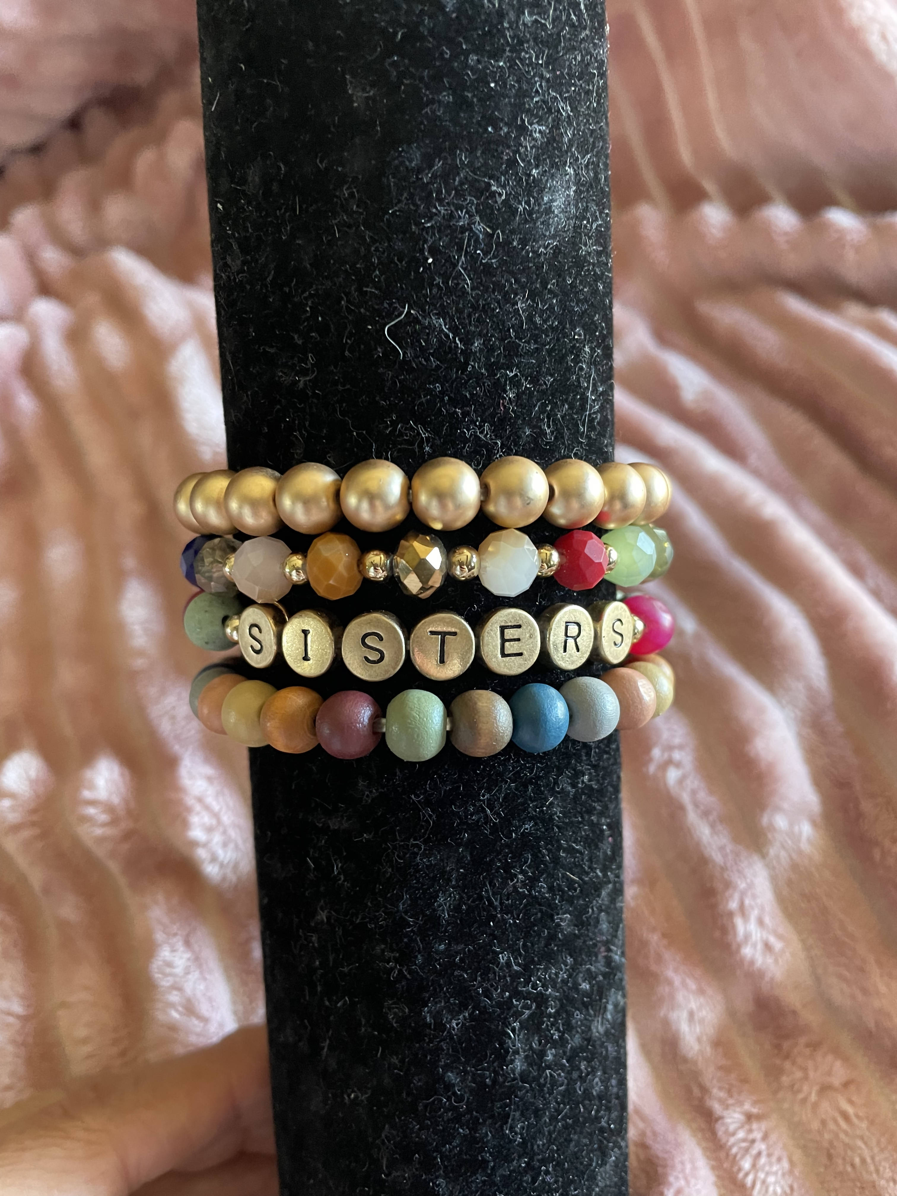 multi colored sisters bracelets