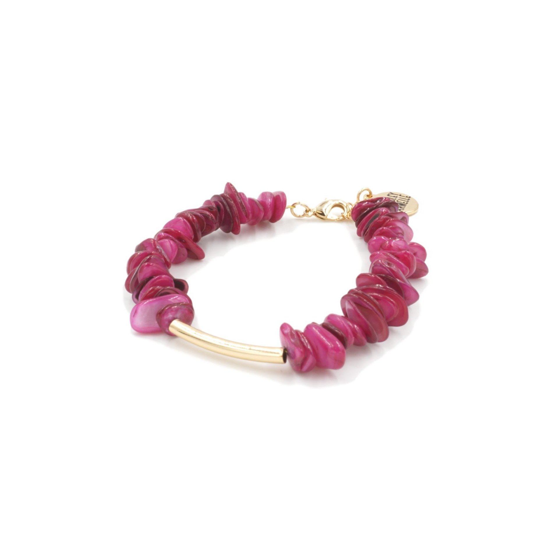 KINSLEY ARMELLE-RASPBERRY WINE BRACELET