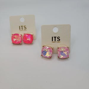 Pink Ice Studs