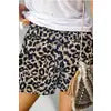 Leopard Drawstring shorts