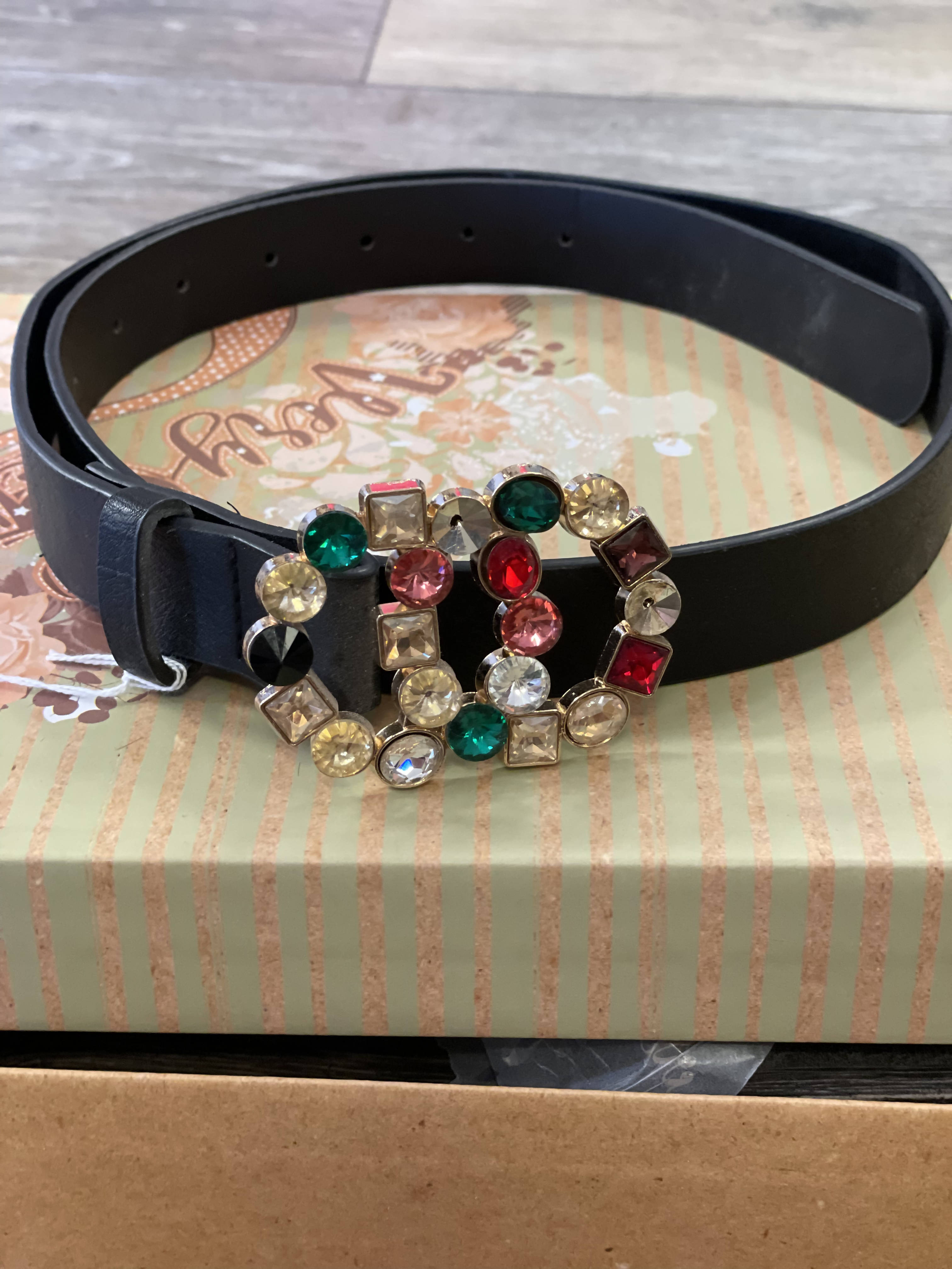 Multi-Color Jeweled Belt