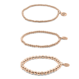 KINSLEY AMELLE-ROSE GOLD DEMI BRACELET STACK