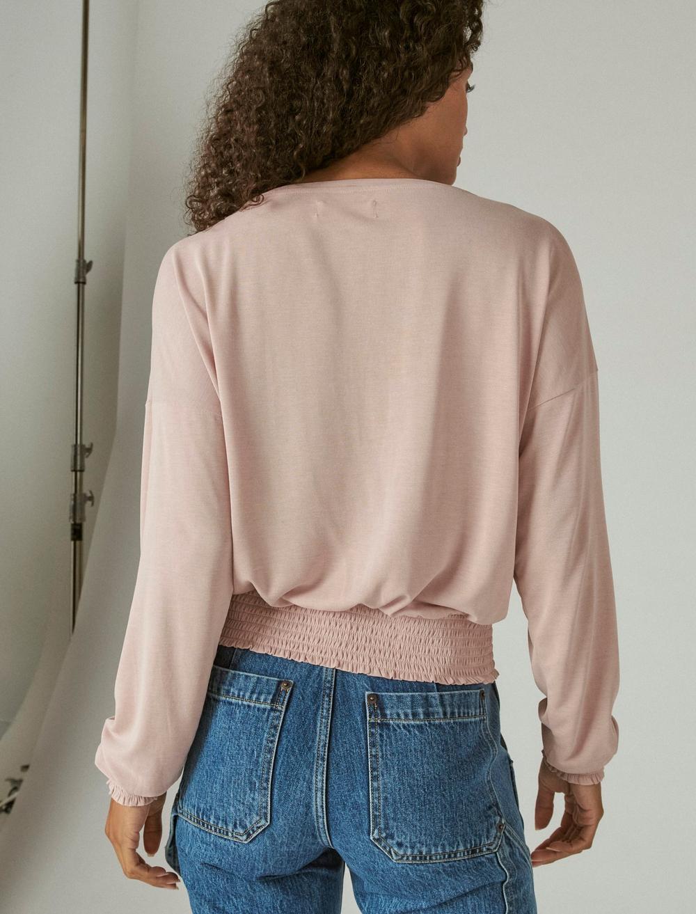 Sand Wash Long Sleeve Blouse Rose- Lucky Brand