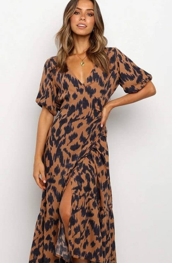 Leopard Wrap Dress