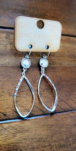 Red White & Blue Pear Drop Earrings