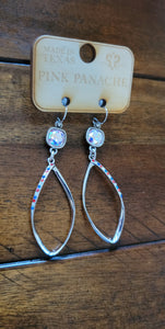 Red White & Blue Pear Drop Earrings