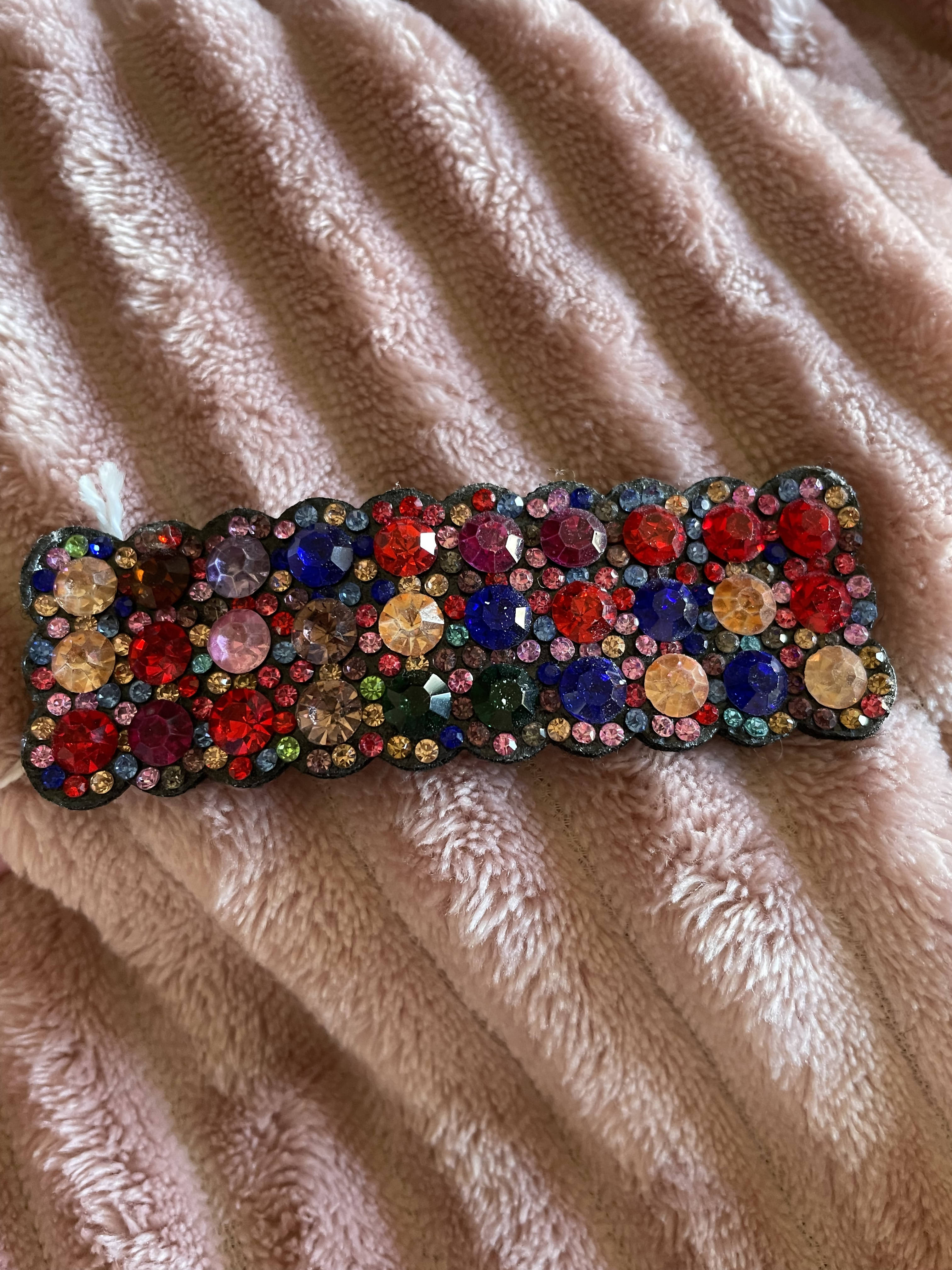 multi-color rhinestone hairclips