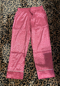 Hot pink leopard pjs