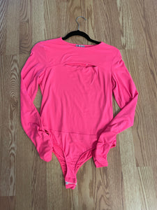 Hot Pink Long Sleeve Bodysuit