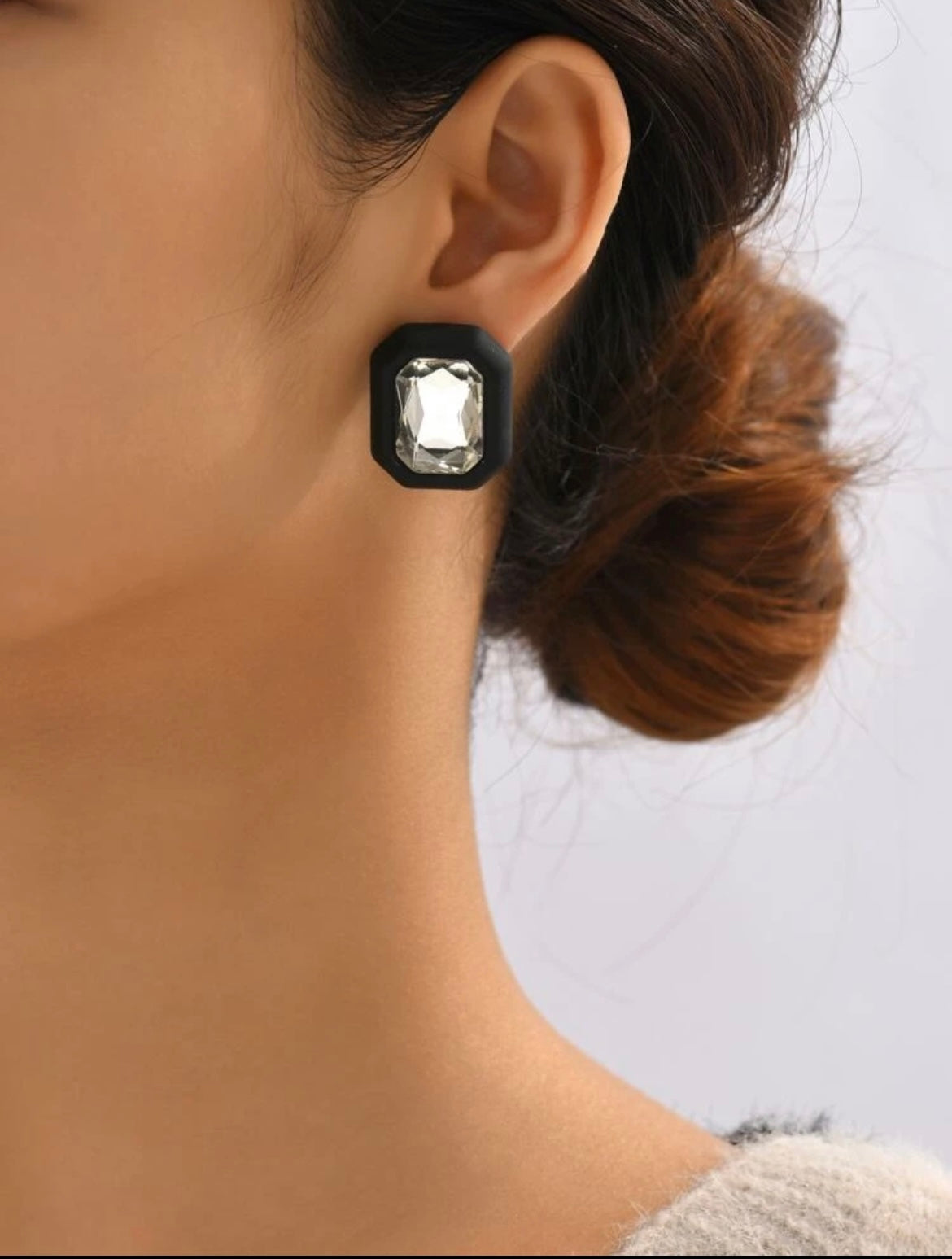 Rhinestone Stud Earrings