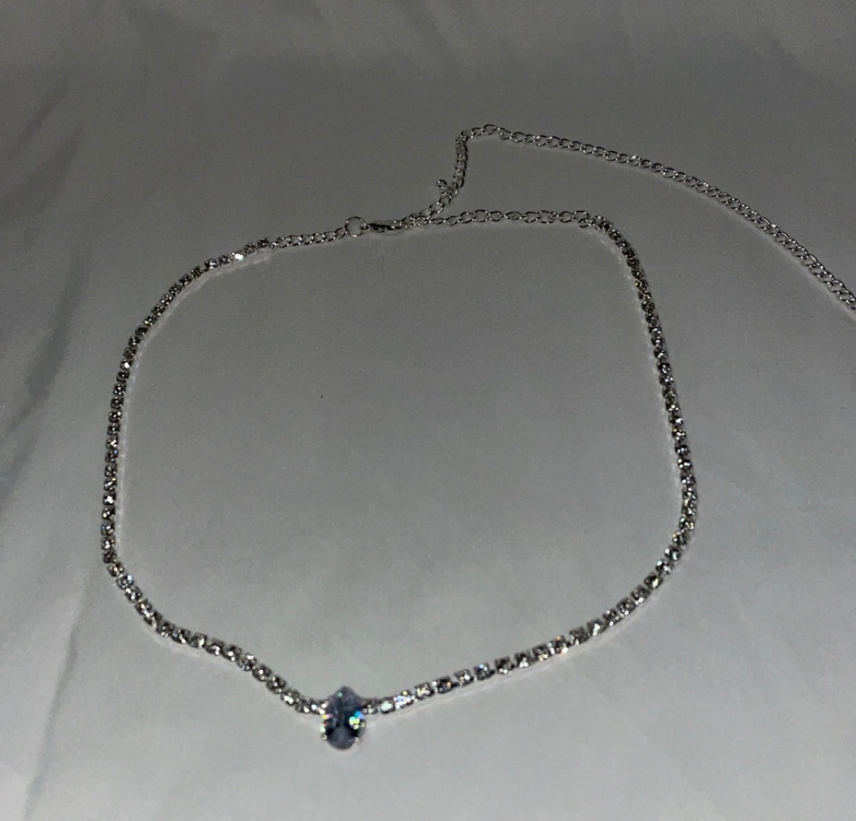 Silver Rhinestone Necklace