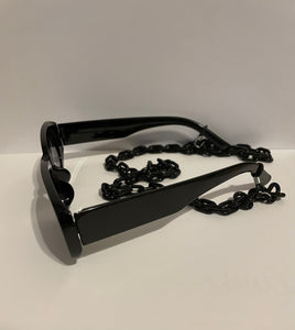 Black Fashion Sunglasses with Chain