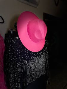 Bright Pink Wide Brim Hat